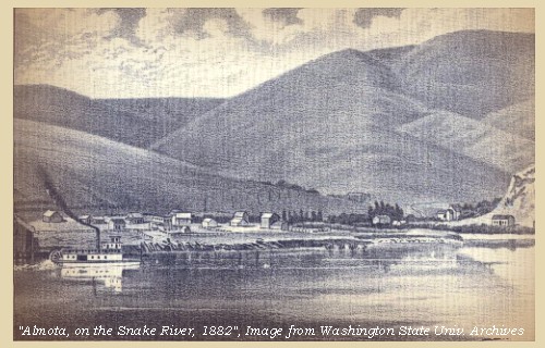 Almota and the Snake River, 1882