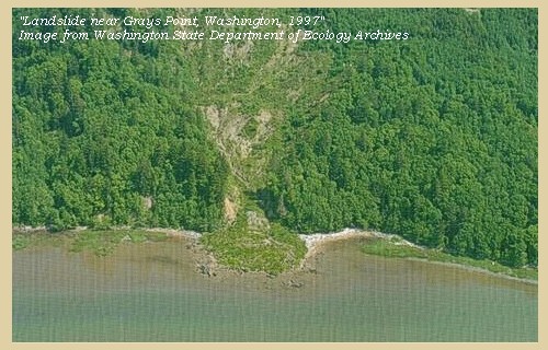 Landslide near Grays Point, 1997
