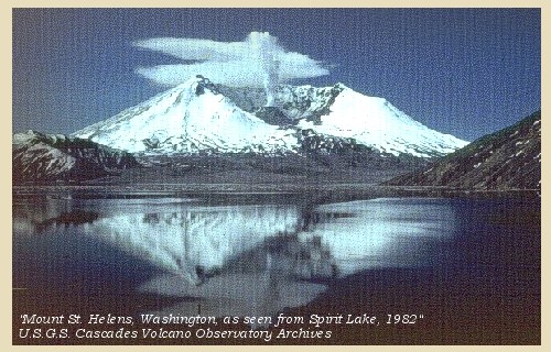 Mount St. Helens from Spirit Lake, 1982