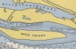Map, 1948, Reed Island, Steigerwald Lake, Cottonwood Point, and Point Vancouver, click to enlarge
