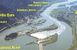 Image, Aerial view, Bonneville Dam, looking west, annotated, click to enlarge