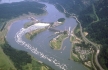 Aerial view, Bonneville Dam, looking east, click to enlarge