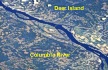 NASA Image, 1994, Columbia River and Deer Island, click to enlarge