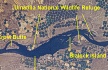 NASA Image, 1985, Columbia River and the Umatilla National Wildlife Refuge, click to enlarge