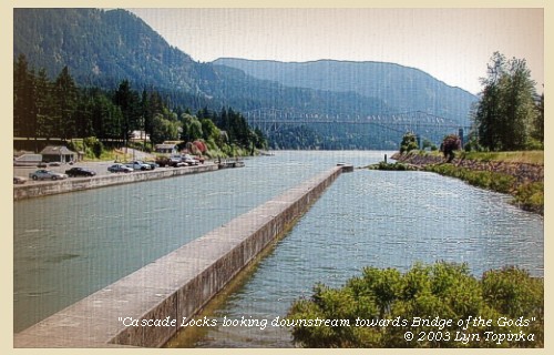 Cascade Locks looking downstream, 2003