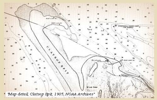Map, Clatsop Spit, 1905