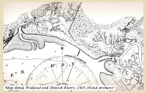Map, Wallacut and Chinook Rivers, 1905