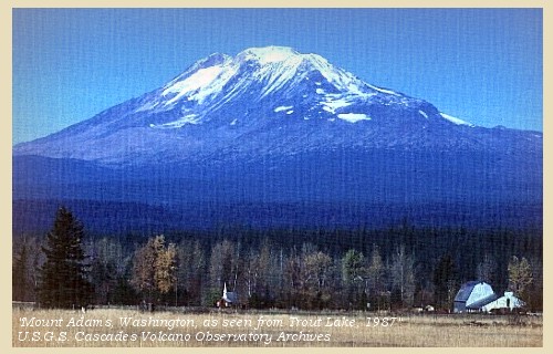 Mount Adams from Trout Lake, 1987
