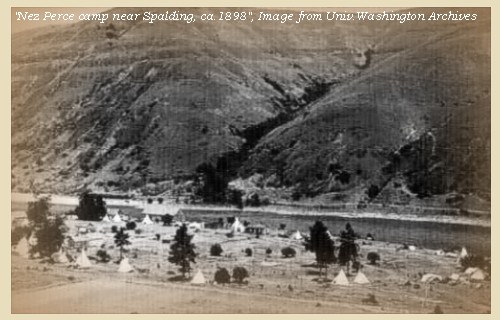 Nez Perce camp near Spalding, ca.1898
