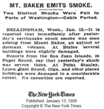 Mount Baker Clipping, 1909
