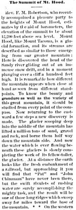 Summit of Mount Hood, 1883