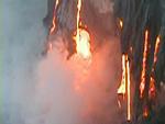 Detail of new Highcastle entry, Mother's Day flow, Kilauea volcano, Hawai`i