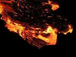 Moving toe of lava in Kohola flow, Kilauea volcano, Hawai`i