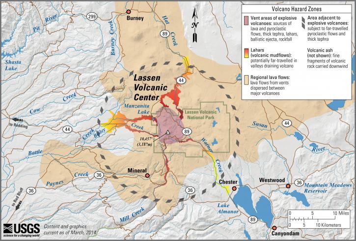 len volcanic center california simplified hazards map showing potential impact area for ground based len volcanic center california simplified hazards map showing potential impact area for ground based