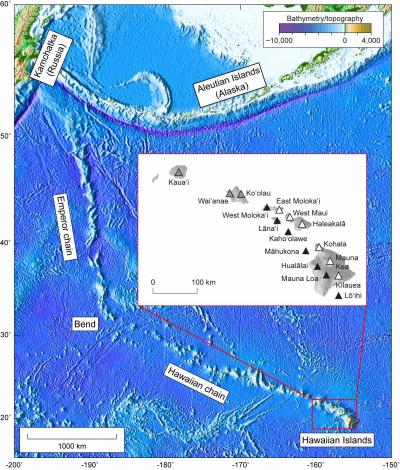 Exploring the deep source of Hawaiian volcanoes (Click image to view full size.) Exploring the deep source of Hawaiian volcanoes (Click image to view full size.)